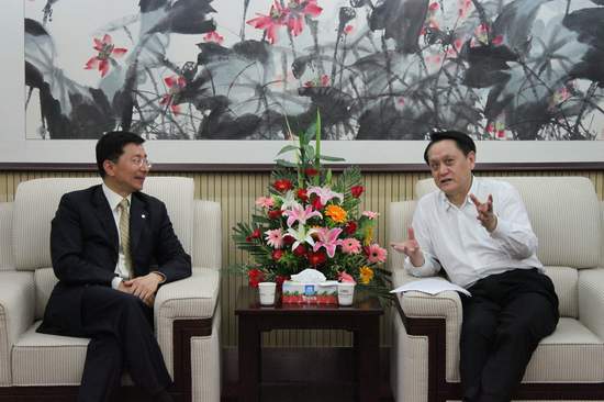 湖北保监局左绪文局长会见太保集团董事长高国