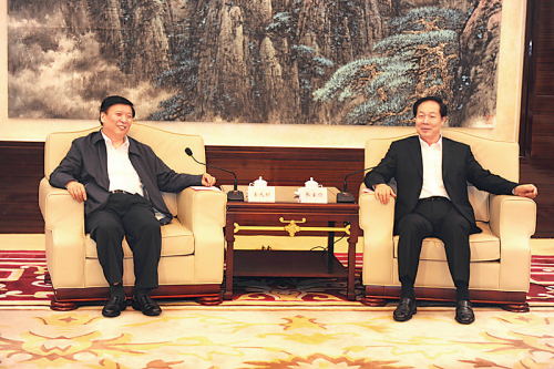 姜大明调研安徽省 会见安徽省委书记张宝顺