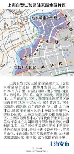 上海自贸区扩区后区域地图,功能定位公布