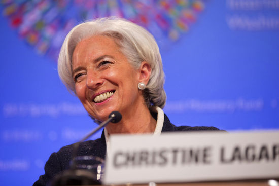 IMF总裁拉加德亮相IMF年会新闻发布会