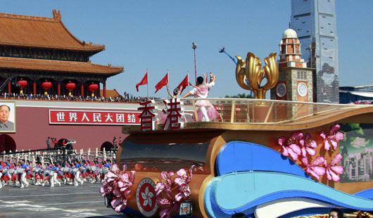 群众游行-香港花车游行_国庆60周年大阅兵