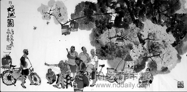 隶书王安石诗《登飞来峰》