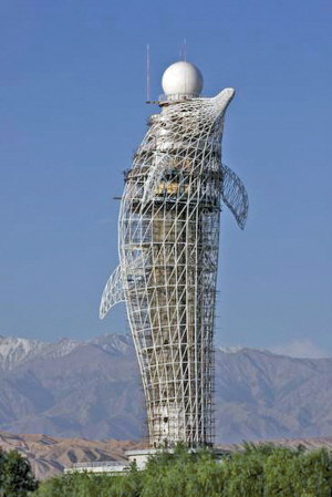 中国最高气象塔海豚主体搭建完毕
