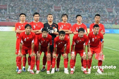 图:北京奥运男足中国与新西兰战平