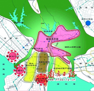 在深圳市规划部门刚刚编制完成的《深圳市西部硅谷北片