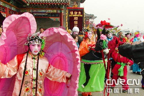 春节天津南开区 杨柳青镇传统民俗风情浓郁