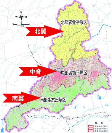 济南土地利用总体规划(2006-2020年)提出一脊