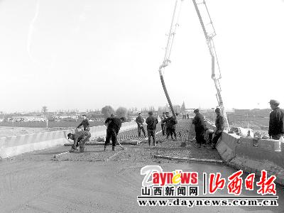 大同公路分局广灵公路段开始对天走线黄泉峪大