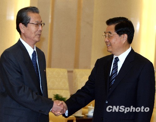 胡錦濤在北京會見朝鮮勞動黨代表團(圖)