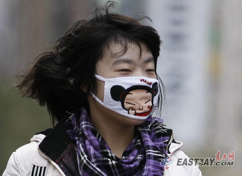 大风降温动漫图片