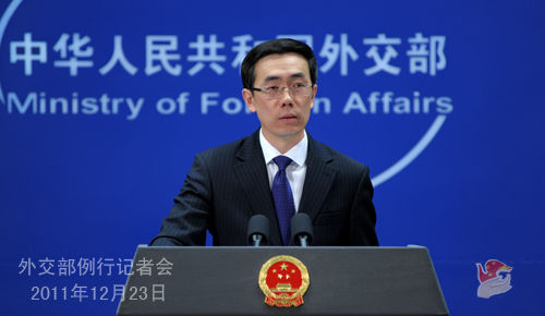 外交部发言人刘为民主持例行记者会。