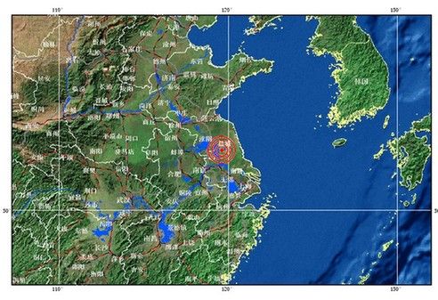 江苏高邮与宝应交界处连发3次地震|江苏地震|地