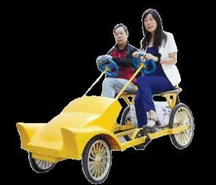买辆双人自行车,陪老妈一块儿骑