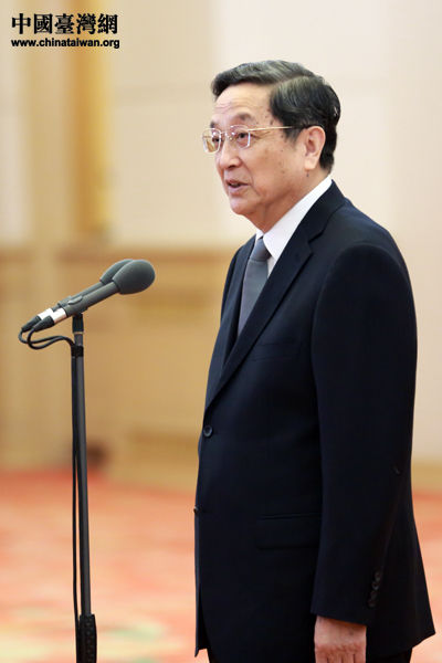 俞正声接见ECFA海峡两岸暨香港民间经贸合作