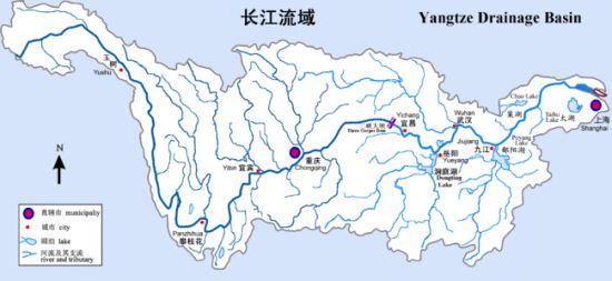 长江流域图
