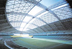 南通体育会展中心成中国最大开闭式屋盖体育场