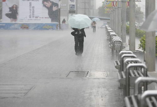 组图:武汉遭受雷雨大风天气