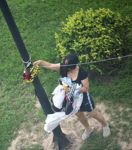 北京遭遇高温雷电天气 (组图)