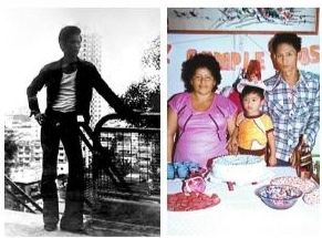 左：年轻时的蔡珠祥；右：当年，蔡珠祥与在厄瓜多尔的妻儿合影。