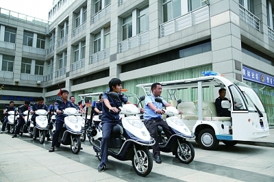 如今出现在建邺区兴隆街道,用于辖区内巡防和服务