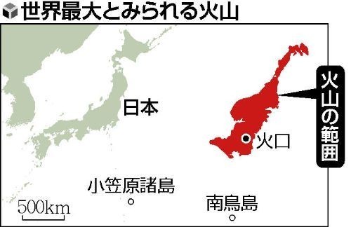 太平洋现世界最大海底火山面积近乎整个日本