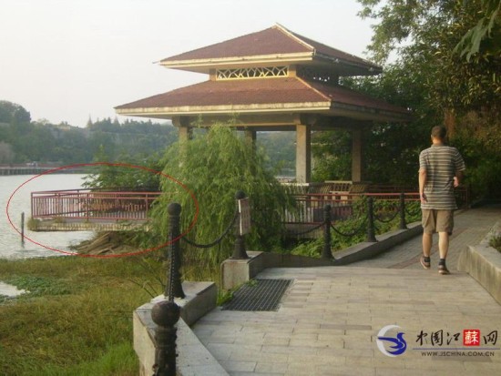 南京月牙湖公园喷泉闲置水草丛生 市民称曾花