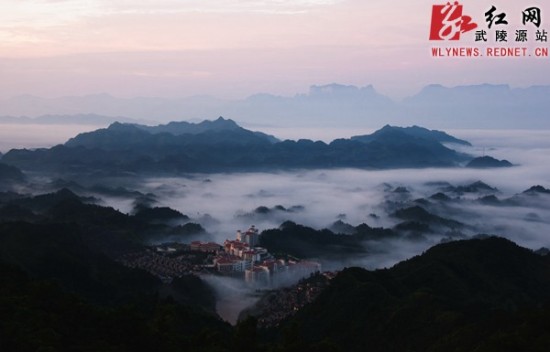  张家界 雨后放晴现 海市蜃楼 奇观(组图)_新浪新