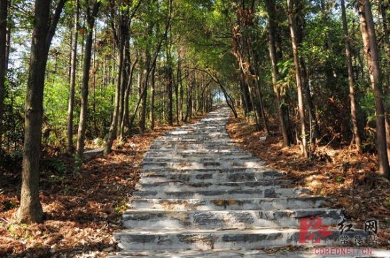 常德太阳山森林公园脊岭游道国庆节前建成迎客