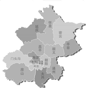 北京市城区分布图