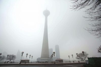 1月30日，天津持续雾霾天气。