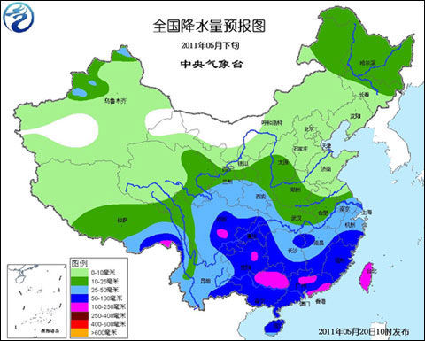5月下旬华南等地多雨 长江流域降水仍偏少 _天