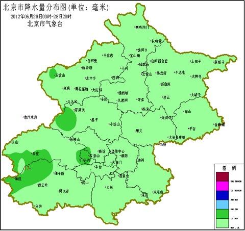 北京28日降水量分布图|天气|天气预报_新浪天