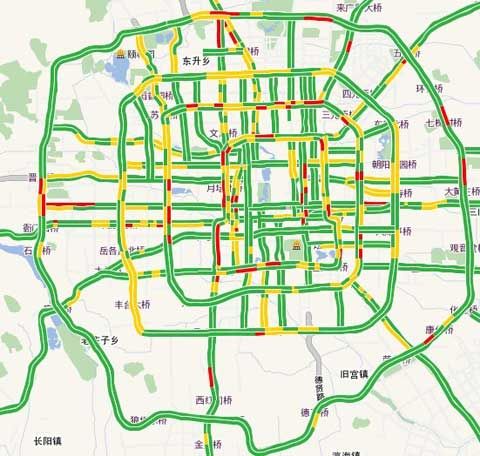 北京五环手绘地图
