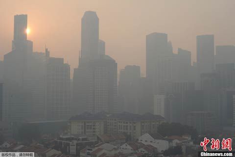 新加坡因印尼林火导致烟霾加剧污染达史上最高