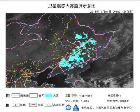 FY-2EǴʾͼ201311409:00ʱ