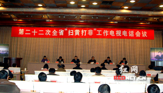 第二十二次湖南省扫黄打非工作电视电话会议