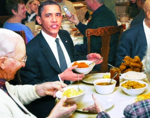 奥巴马爱吃炸鸡、奶油玉米_新闻中心_新浪网