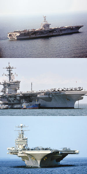 美国军方11日证实,海军新调派的一支航空母舰战斗群已经抵达海湾