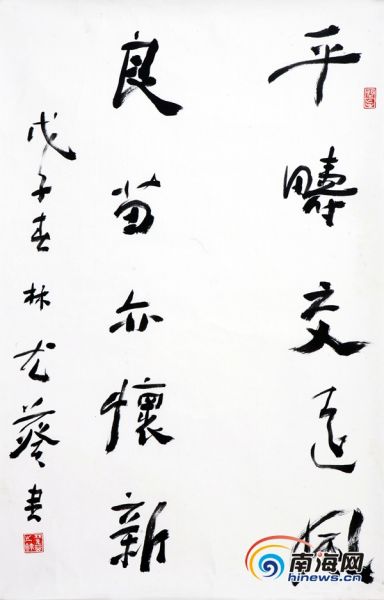 海南省博物馆展出书法家林尤葵捐赠约80幅作品