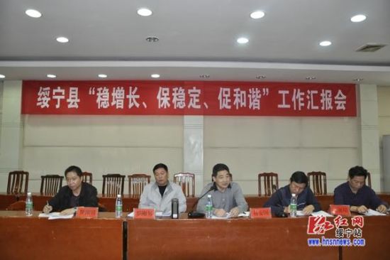 邵阳市委督查组到绥宁督查"稳增长,保稳定,促和谐"工作