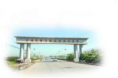 唐王现代农业示范园南大门已建成 通讯员邢宪瑶 摄□本报记者 张娜