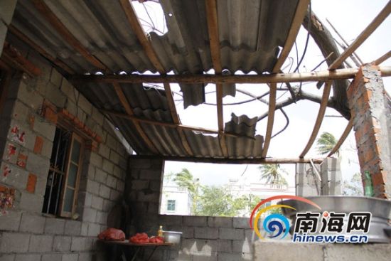 台风海燕影响乐东 全县停电房屋路灯受损