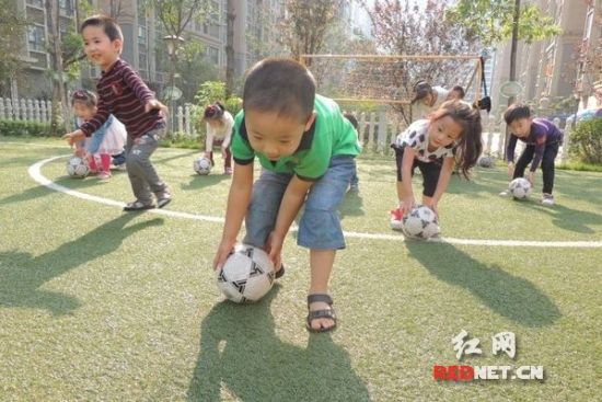 湖南首家幼儿园将足球教学引进课堂 打造娃娃