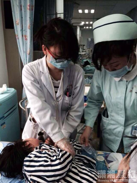 湖南省儿童医院急诊科收治一名由邵阳一家医院转院的9岁鱼胆中毒女孩