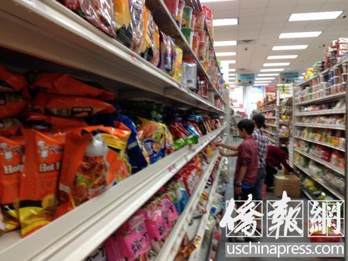 纽约华人超市韩文商品琳琅满目 产地多来自中