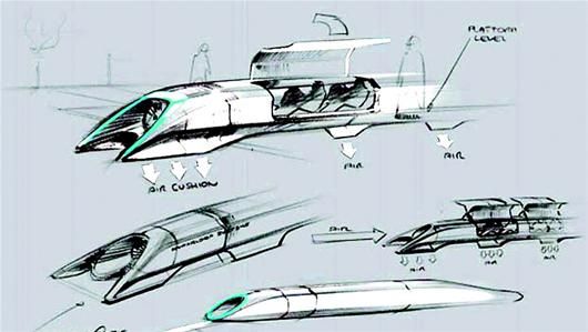 图文:"超级高铁"概念秒杀飞机