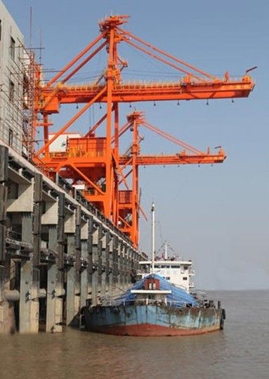 神皖安庆发电码头带载试运(图)