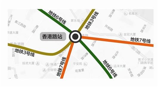 图文:江城首座“三线换乘”地铁站封顶