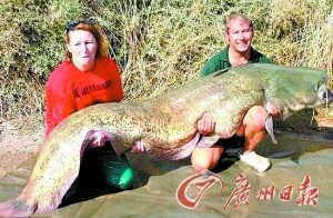 盲女钓到200斤重世界最大鲶鱼