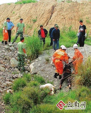 老人为救倒地山羊山沟内猝死沟内有刺激怪味